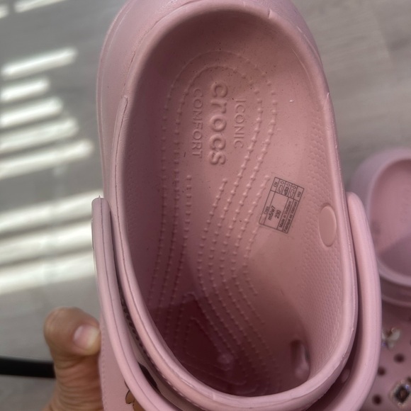 CROCS Kids Light Pink Clogs with Fun Charms - Picture 3 of 5